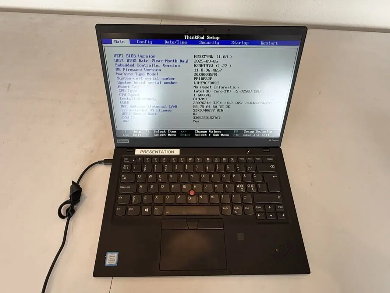 Billede 1 - Bærbar computer LENOVO X1 Carbon 6th Gen.
