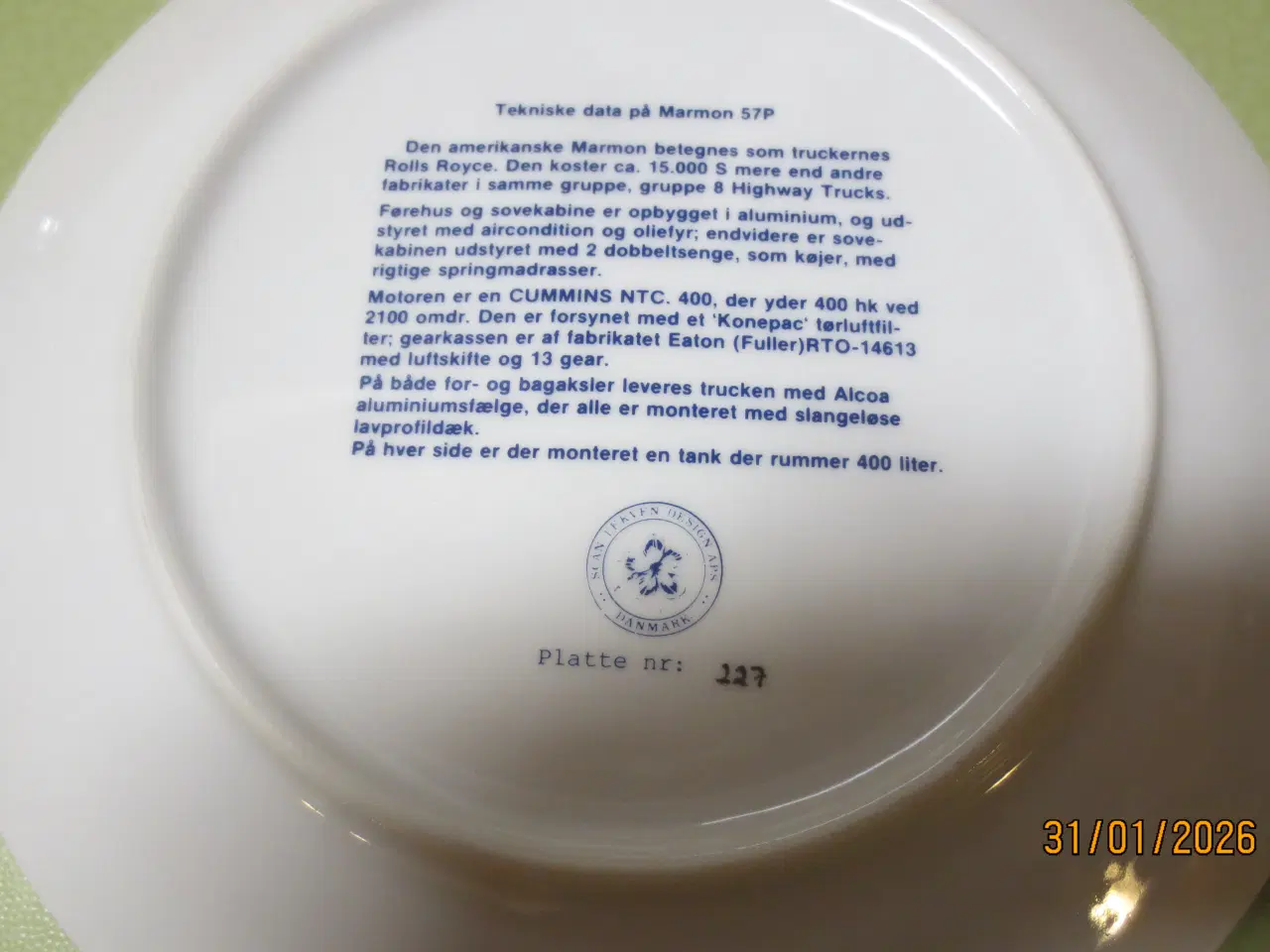 Billede 9 - 5 stk Truck Platter Årg 1985 til 1989