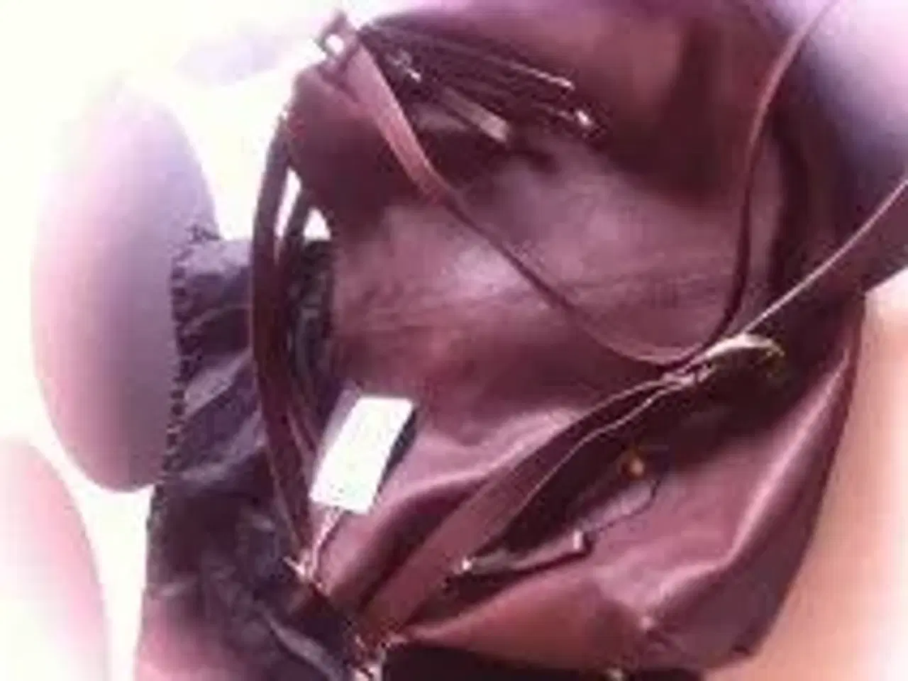 Billede 5 - Flot AURA lædertaske i cognacfarve