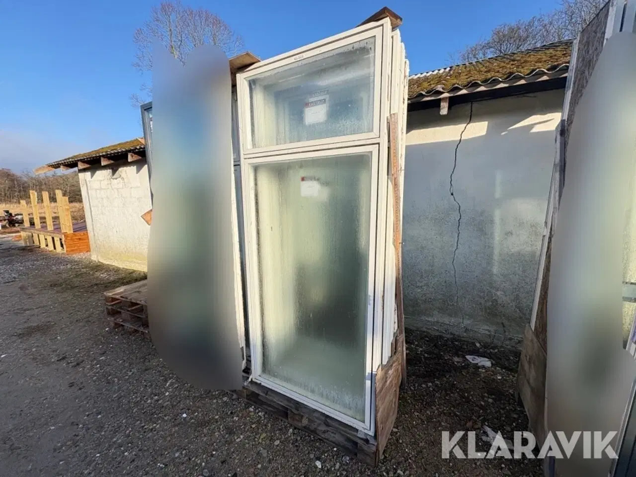 Billede 1 - Glasparti Kastrup 220x96 cm 4 styk - 1 lags