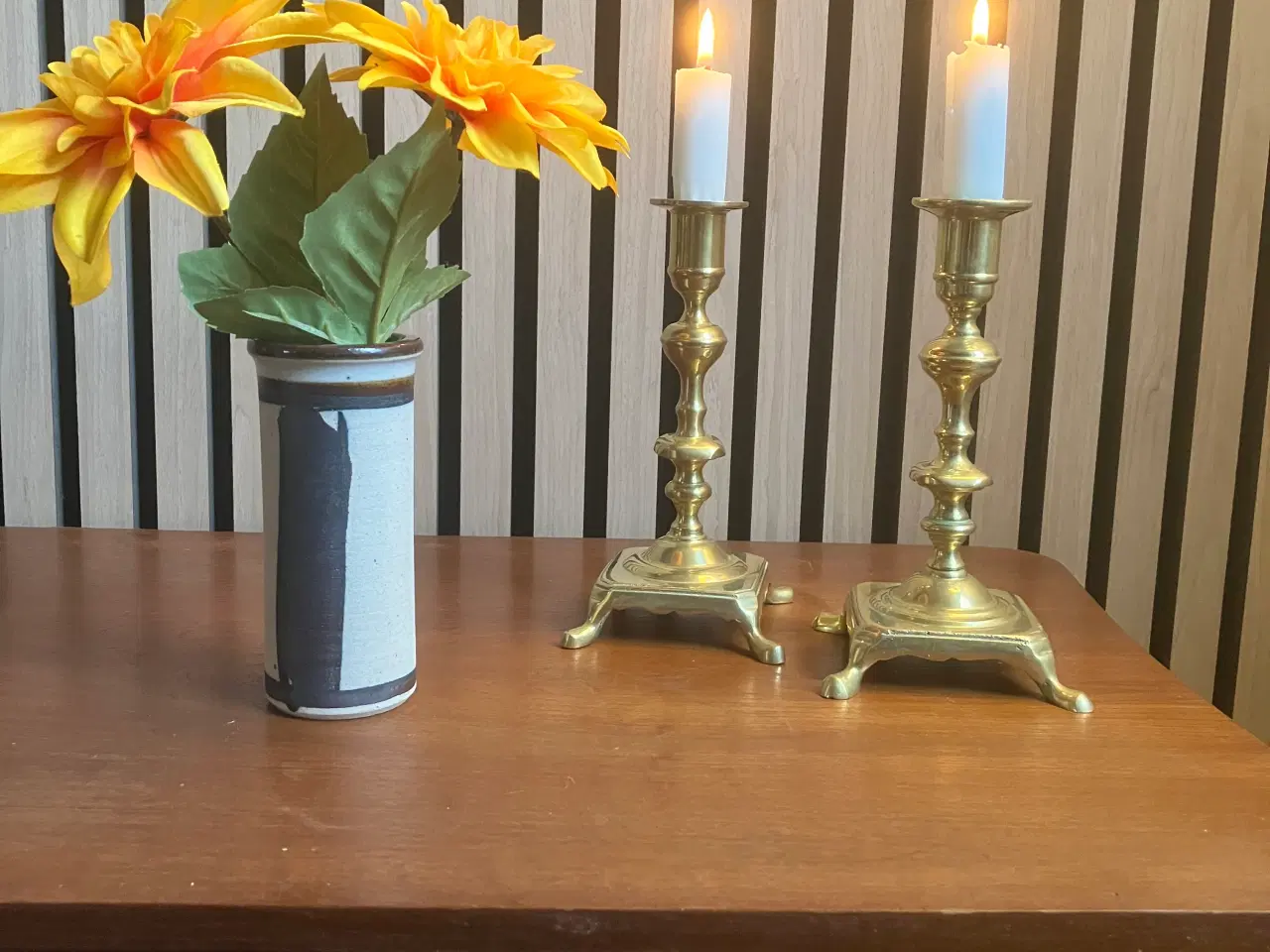 Billede 1 - Cylinderformet stentøjsvase