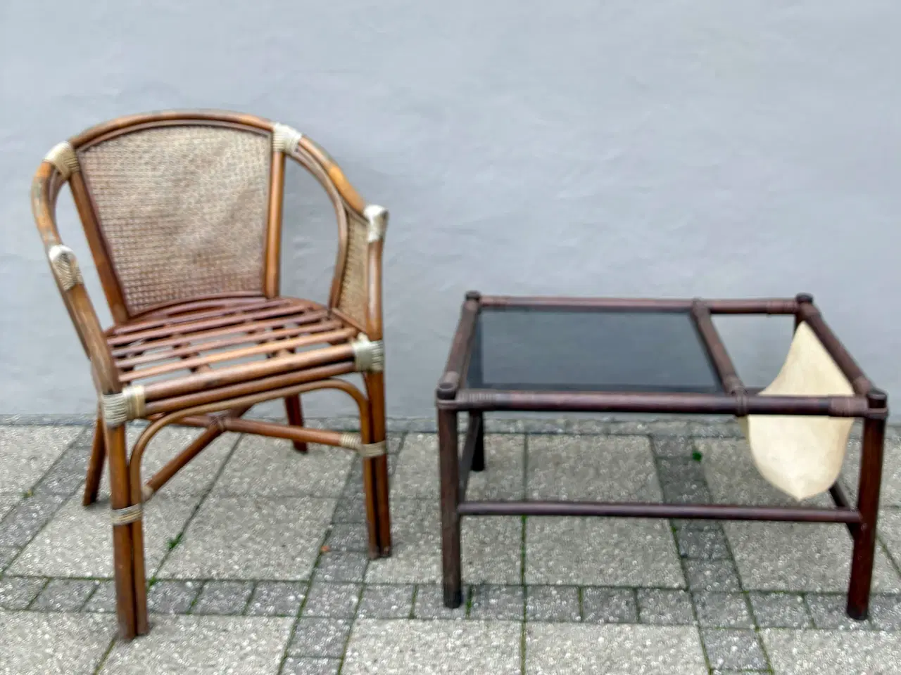 Billede 4 - Bambus vintage sofabord og stol