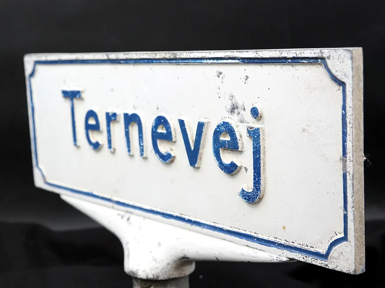 Billede 6 - Vintage dansk vejskilt “Ternevej” i aluminium