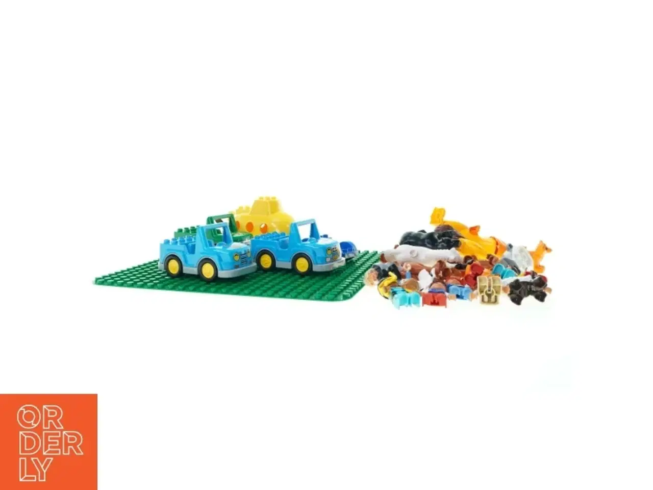 Billede 1 - Lego Duplo: Juressic Park, ubåd & Dykkere, Safari, Skov Ranger mm (str. Den store grønne plade er 38 x 38 cm)