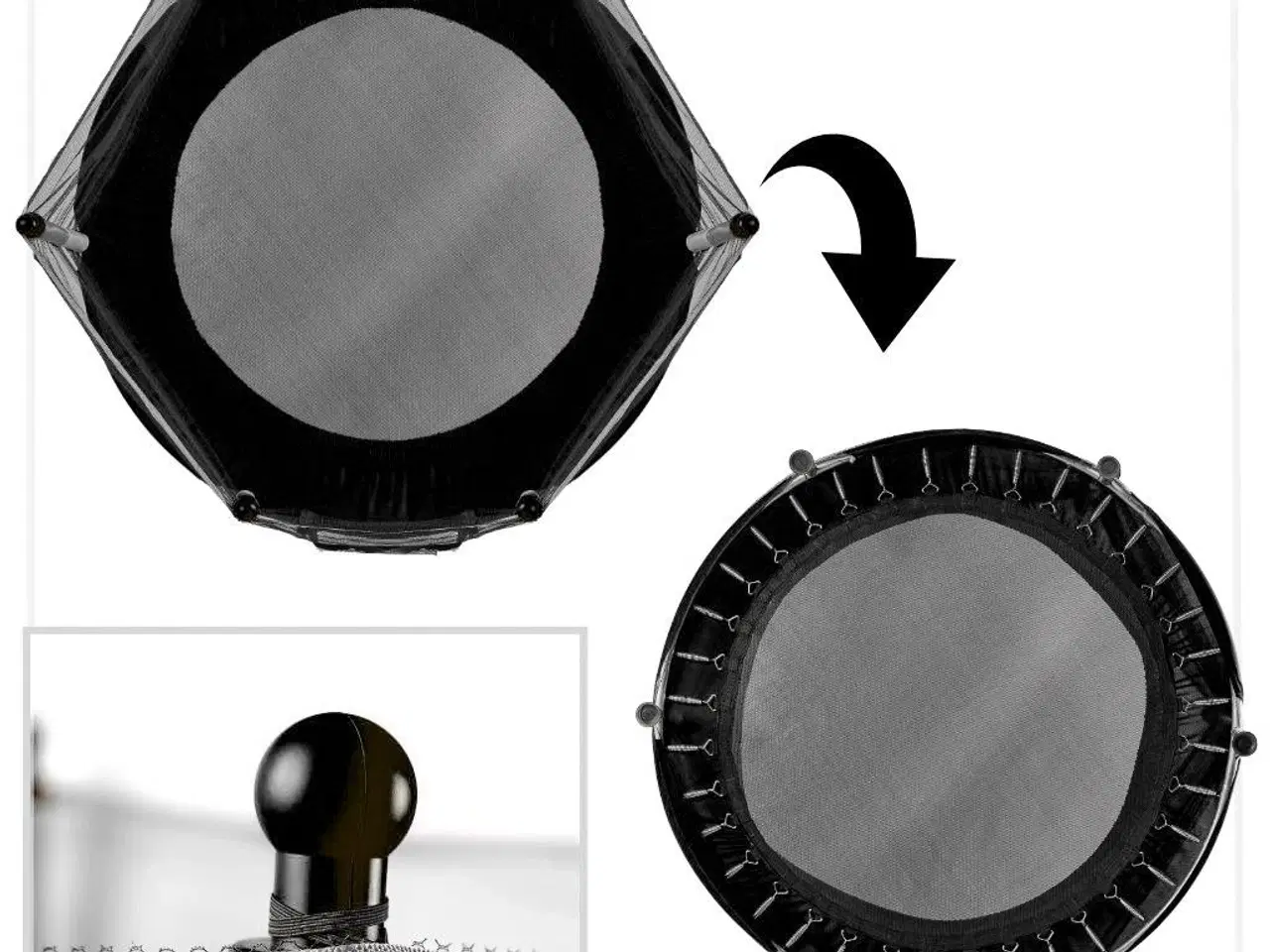 Billede 3 - Børnetrampolin 140 cm med sikkerhedsnet – grøn