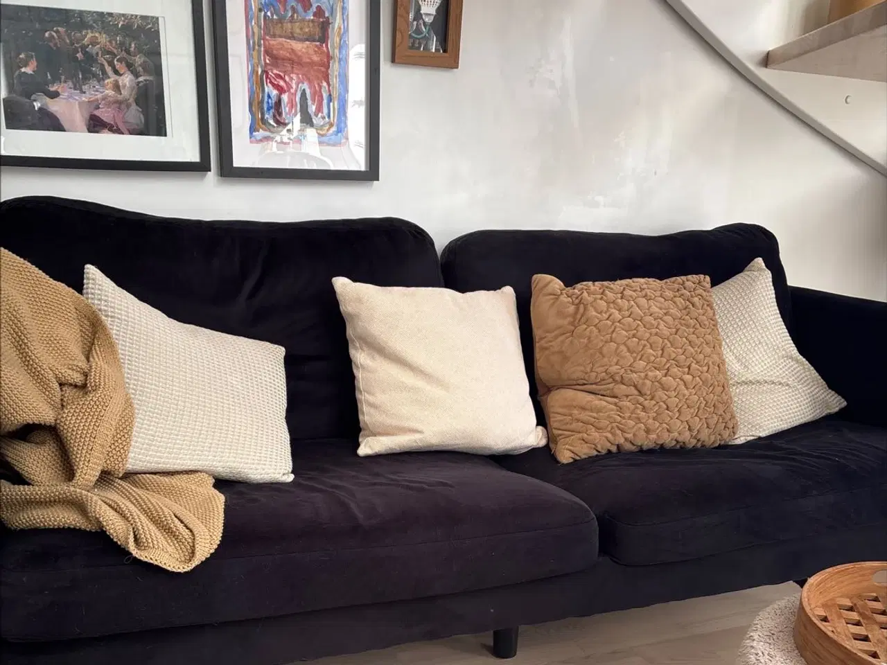 Billede 1 - Fin trepersoners veloursofa