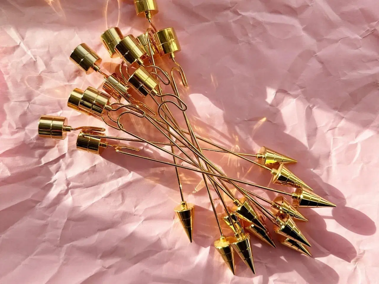 Billede 2 - Juletræslyseholder, 24 kt guldbelagt, pr stk