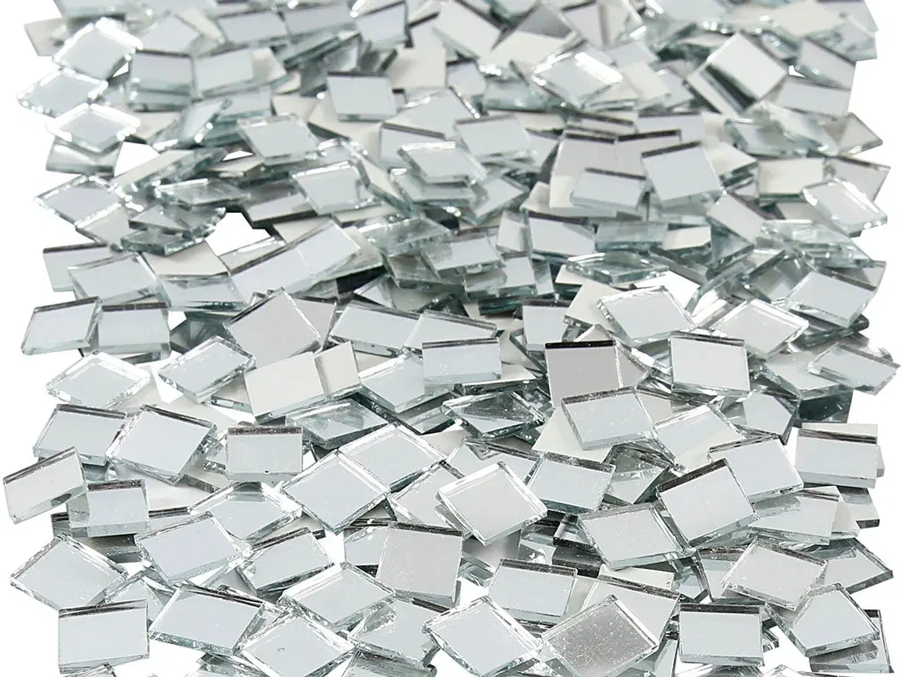 Billede 1 - Spejlmosaik, str. 10x10 mm, tykkelse 2 mm, 500stk./ 1 pk.