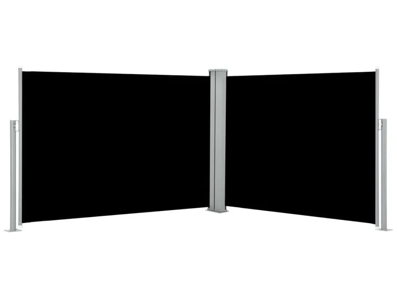 Billede 1 - Sammenrullelig sidemarkise 100 x 1000 cm sort