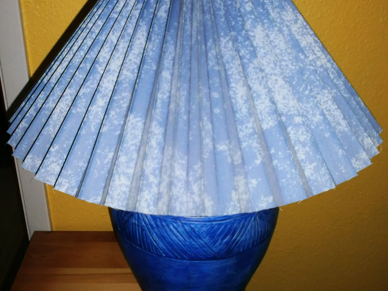 Billede 3 - Blå keramik bordlampe