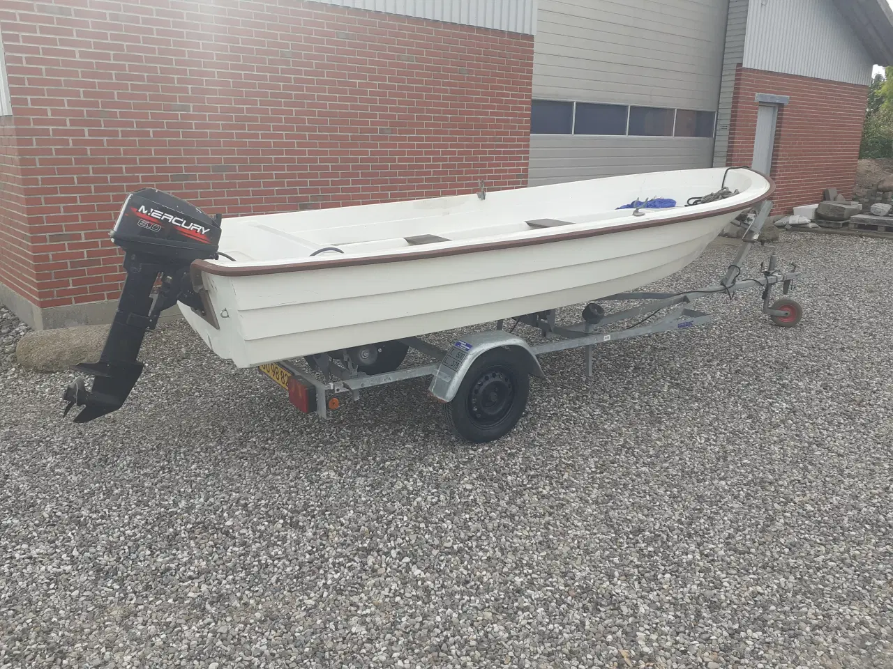 Billede 1 - 14 fods Alaska jolle .med trailer og 6 hk. motor