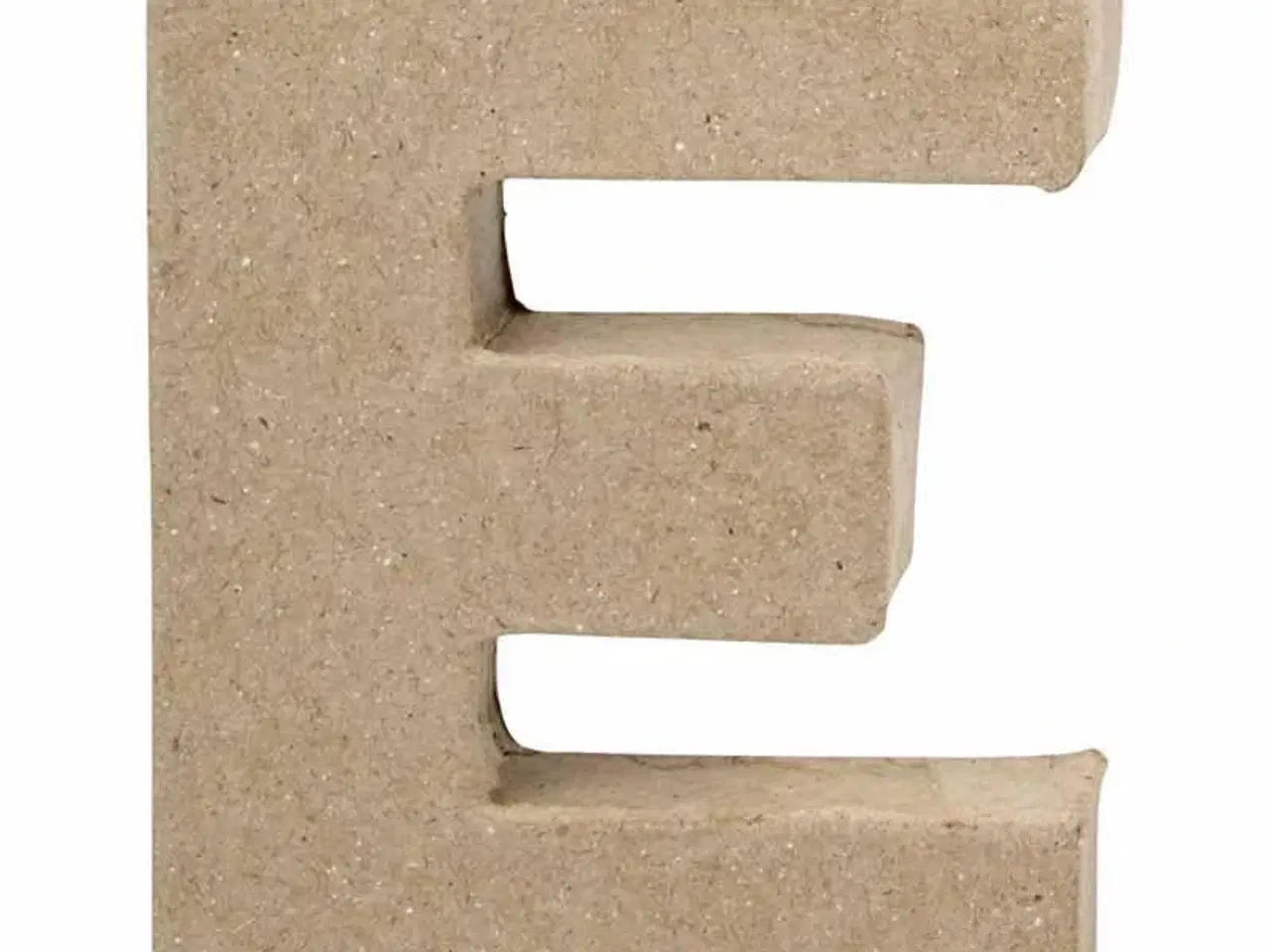 Billede 1 - Håndlavet Bogstav E i Papmaché - 10 cm