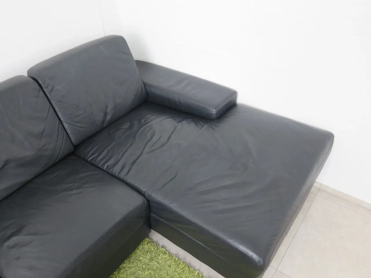 Billede 6 - Lædersofa med chaiselong