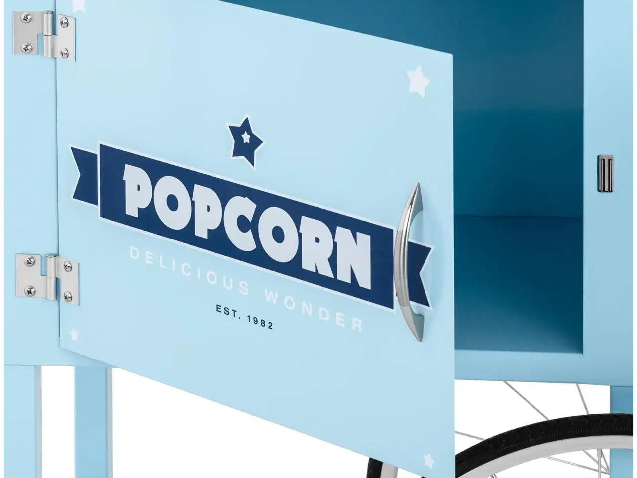 Billede 2 - Vogn til popcornmaskine – blå – 93 x 48 x 88.5 cm