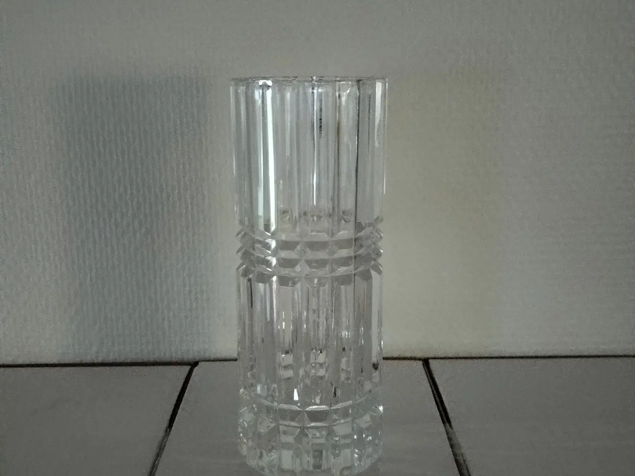 Billede 2 - Fransk Cristal D'Arques blykrystal riflet vase