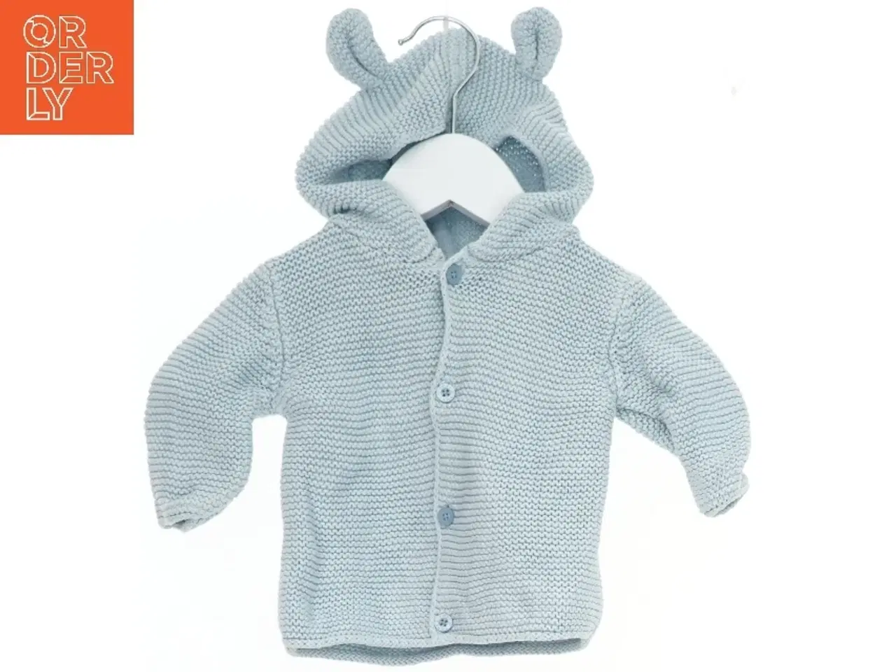 Billede 1 - Strikket cardigan med hætte fra Next Baby (str. 56)