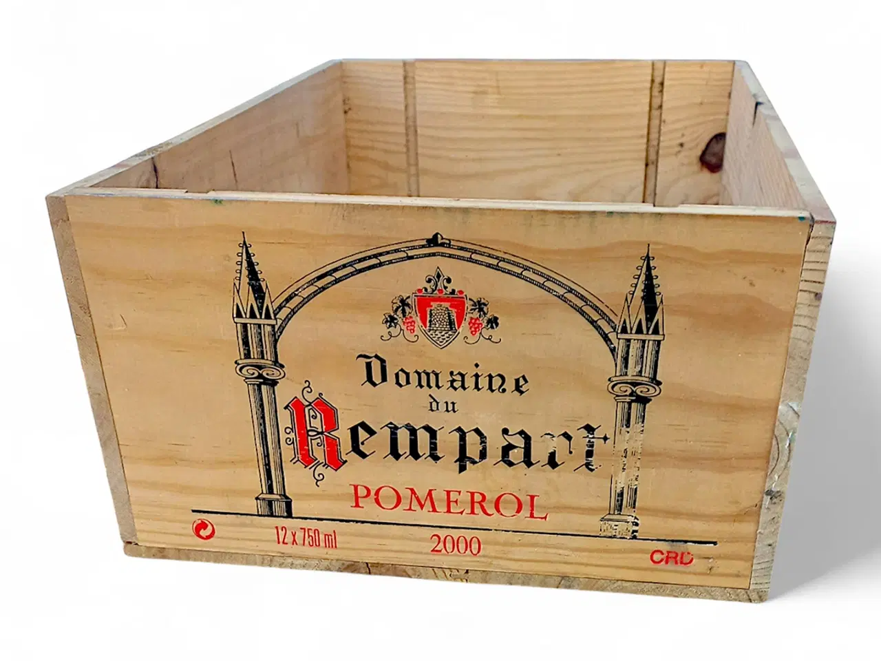 Billede 1 - Original fransk Pomerol vinkasse i træ