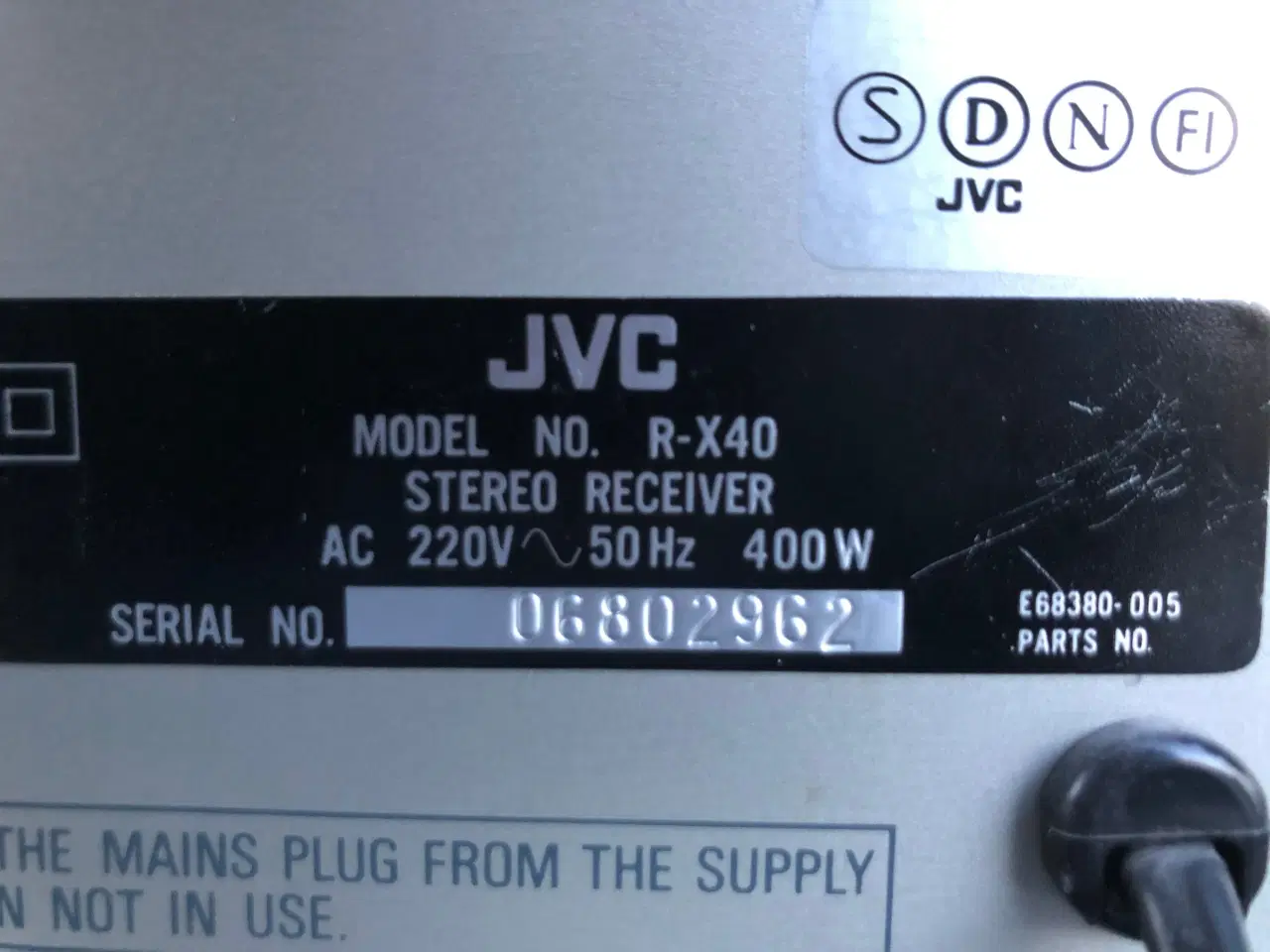Billede 1 - JVC R-X40 Stereo Receiver