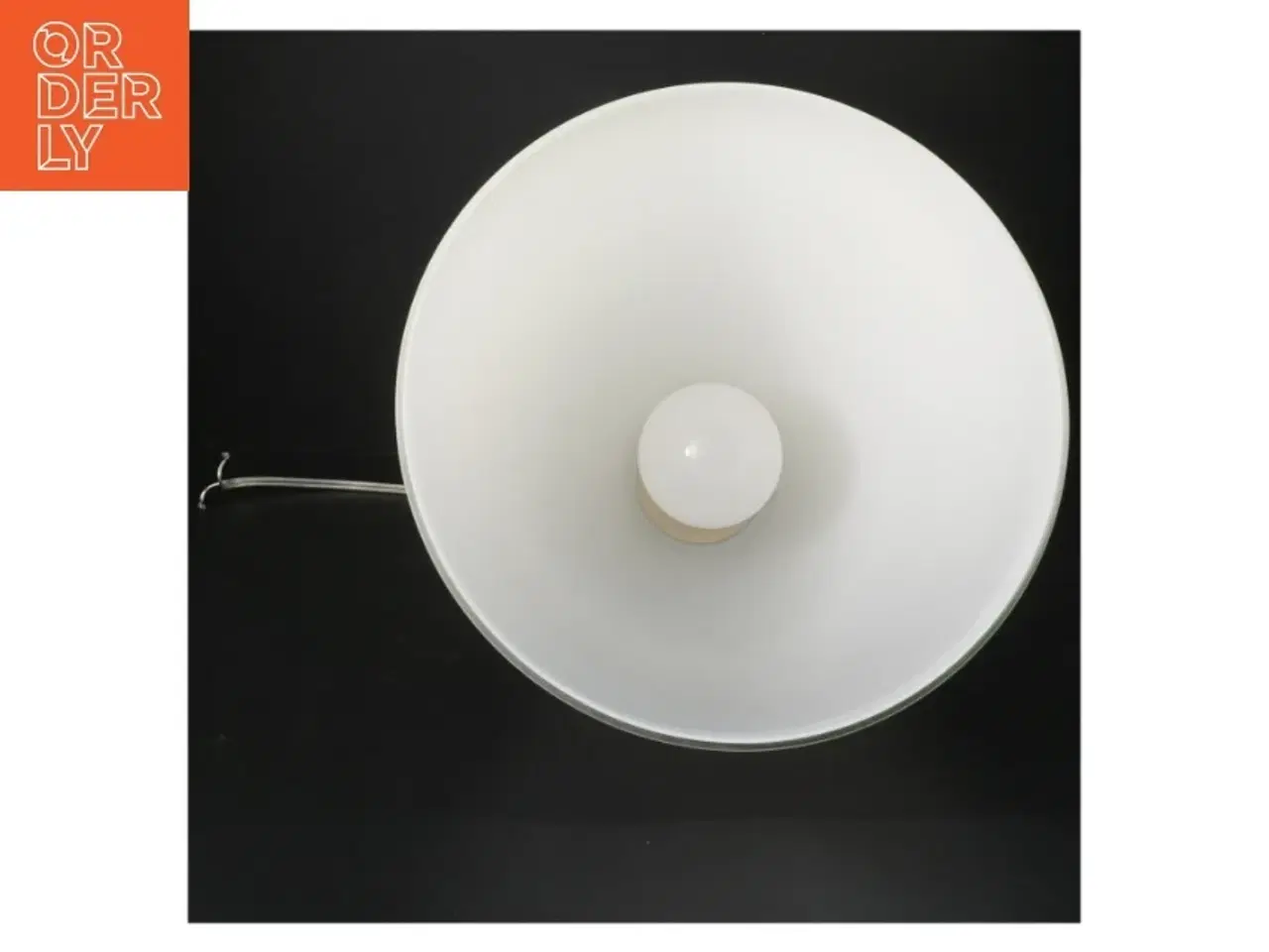 Billede 2 - Hvid pendel lampe (str. H 38 cm, ø. 21,5 cm)