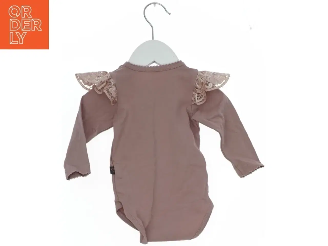 Billede 2 - Langærmet rosa body med flæser fra Little Wonders (str. 68)
