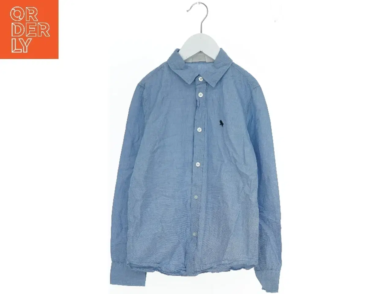 Billede 1 - Blå skjorte med lange ærmer fra H&M (str. 134)