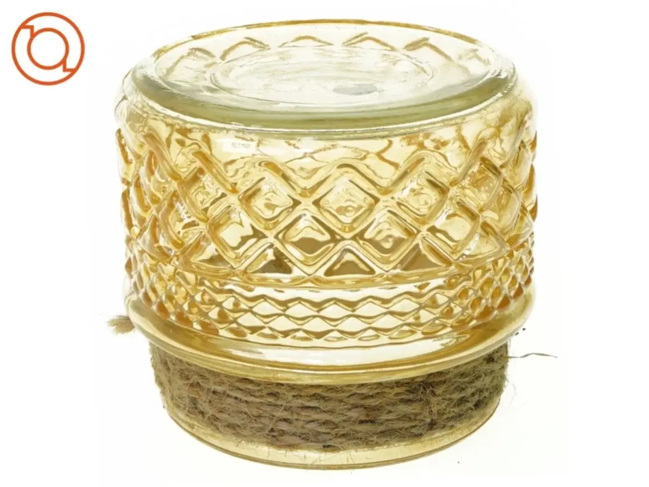 Billede 3 - Dekorativ gylden glas vase (str. 10 x 11 cm)