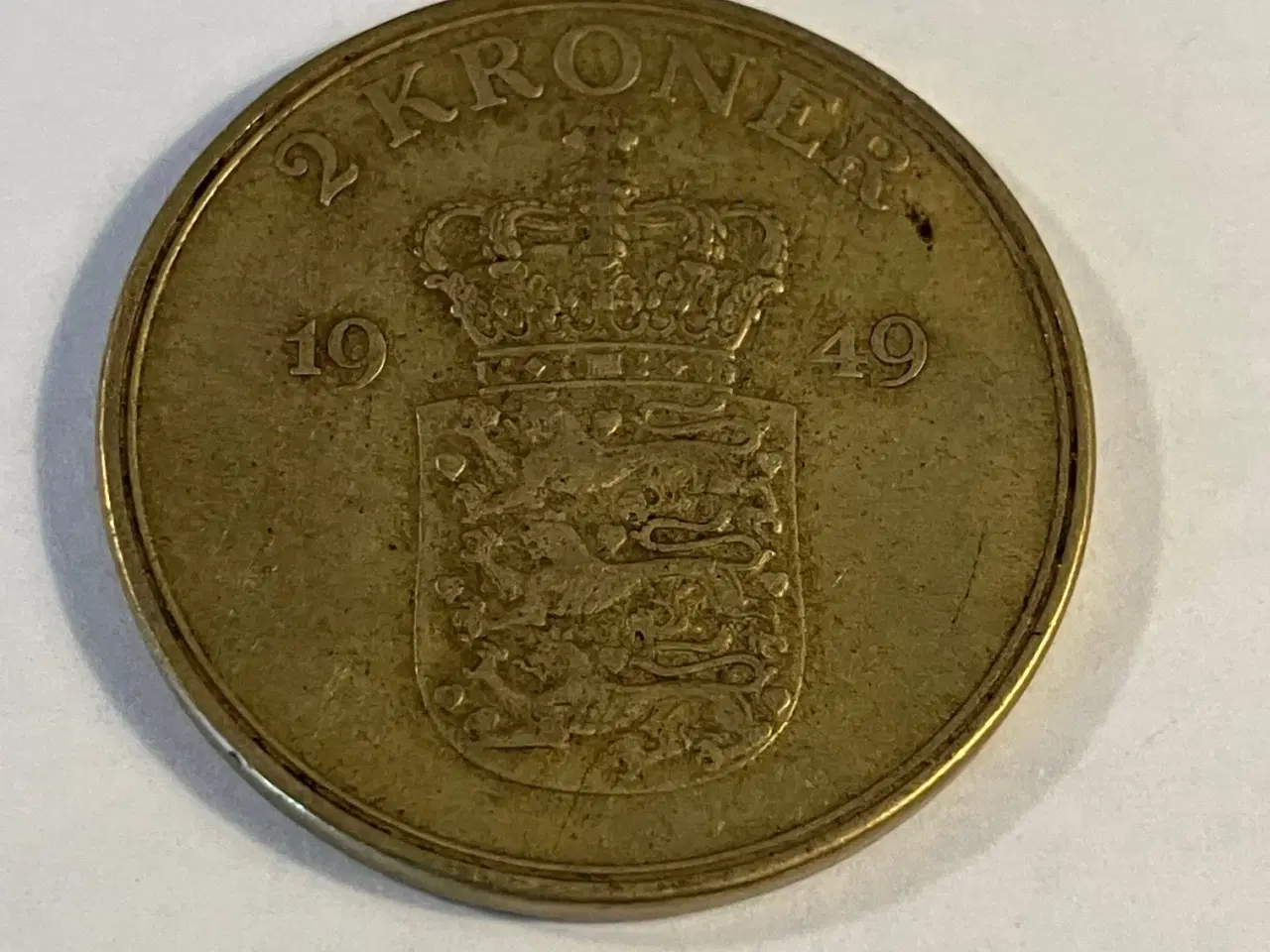 Billede 1 - 2 kroner Danmark 1949