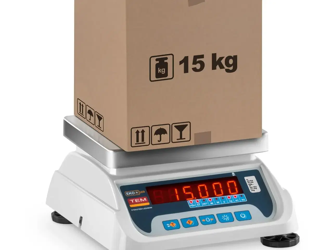 Billede 1 - Butiksvægt – 6 kg/2 g – 15 kg/5 g – LED