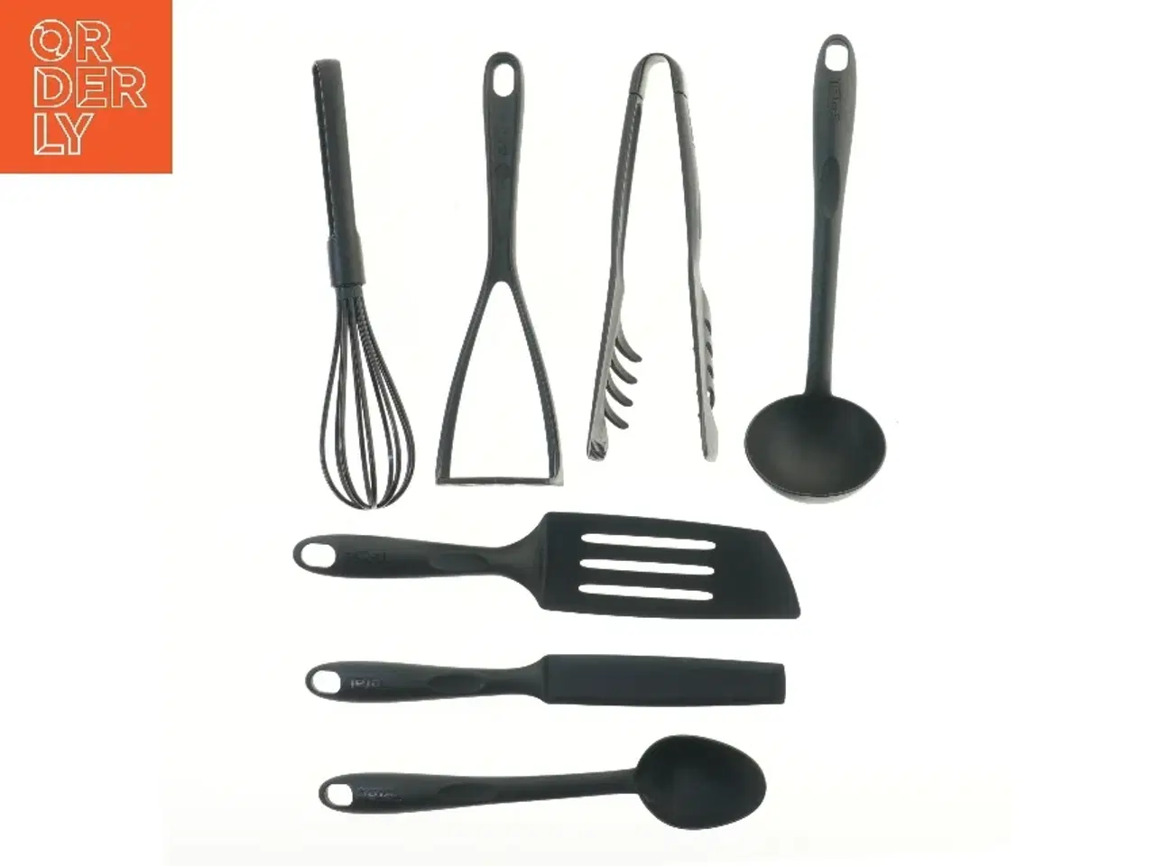 Billede 1 - Sort køkkenredskabssæt, 7 dele fra Tefal (str. 7 stk 31 cm)