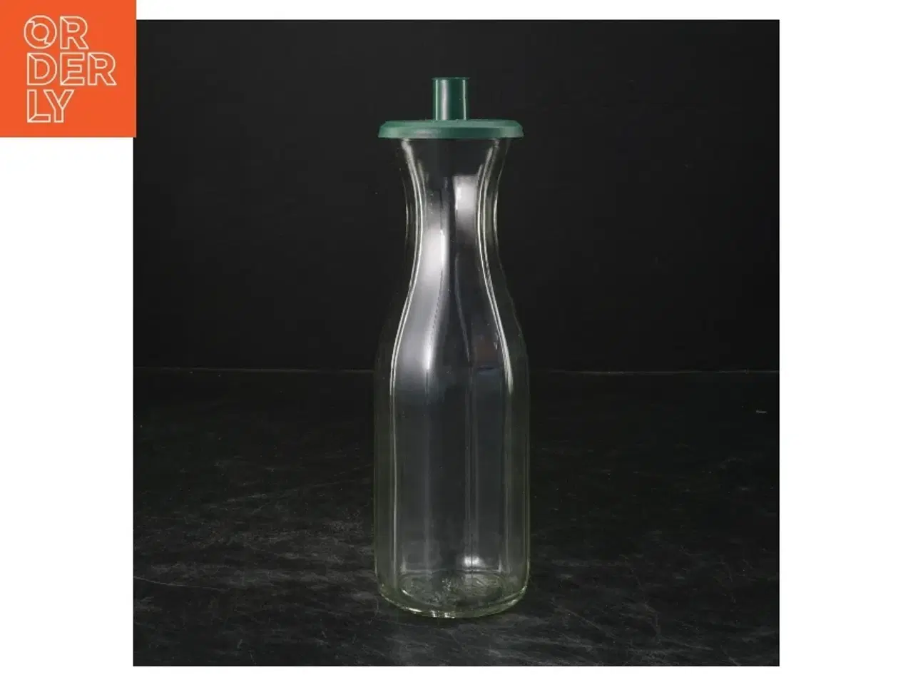 Billede 1 - Glasflaske med grøn prop fra Druvan (str. 21 cm)