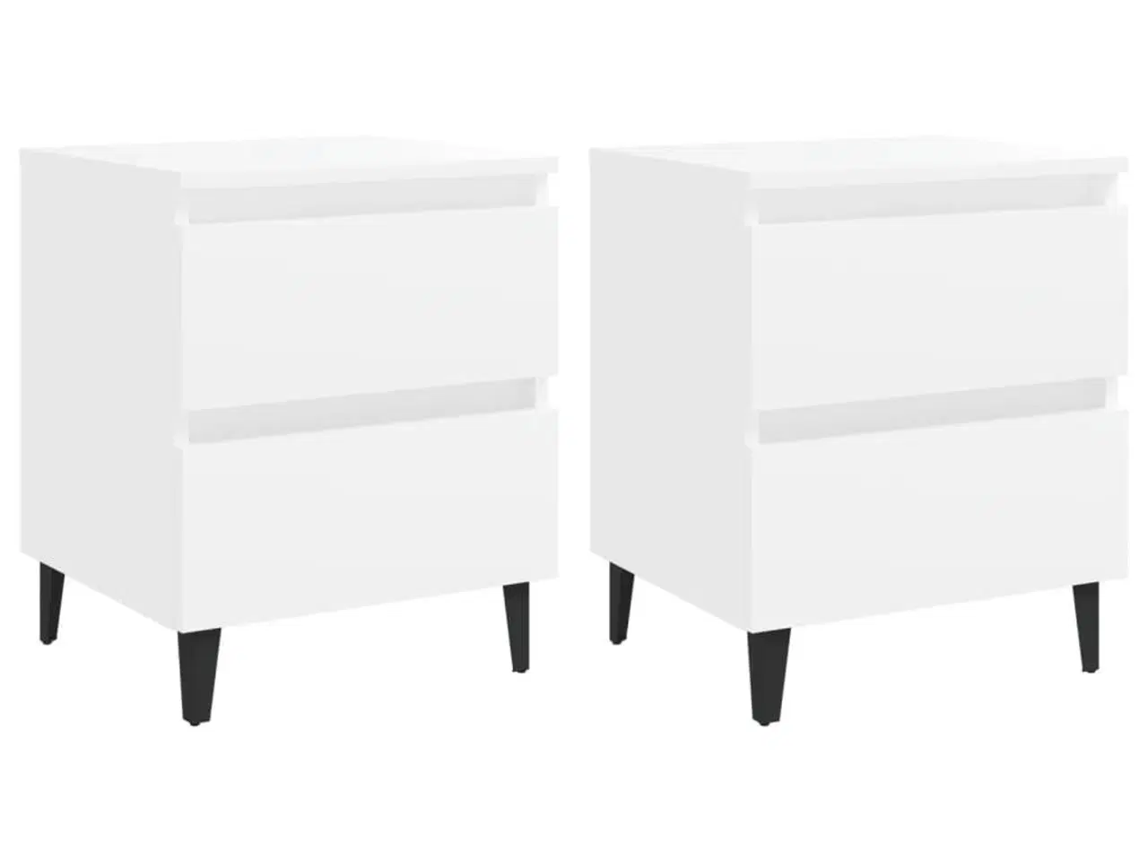 Billede 1 - Sengeborde 2 stk. 40x35x50 cm konstrueret træ hvid