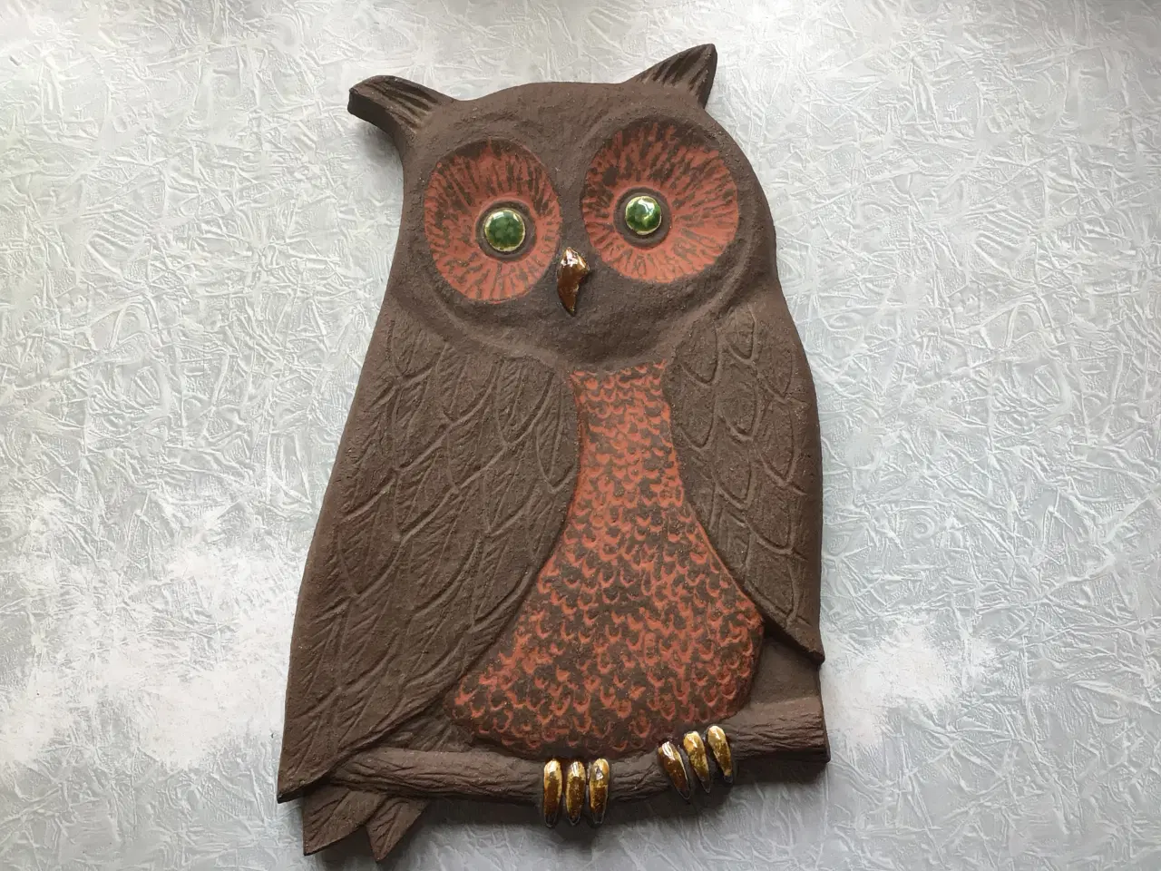 Billede 2 - Keramisk relief fra Knabstrup- stor ugle