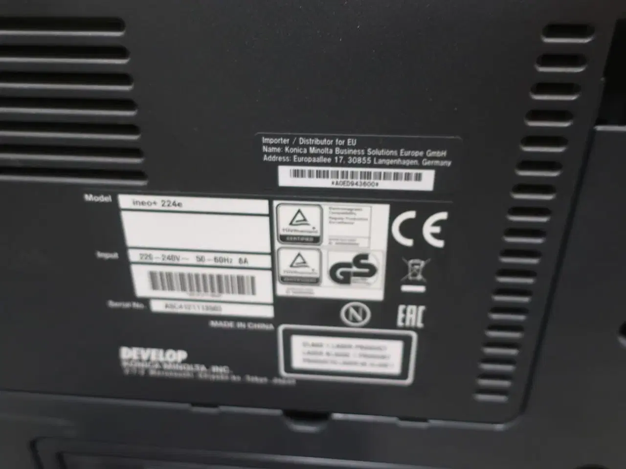 Billede 9 - Kopimaskine DEVELOP Ineo+ 224e