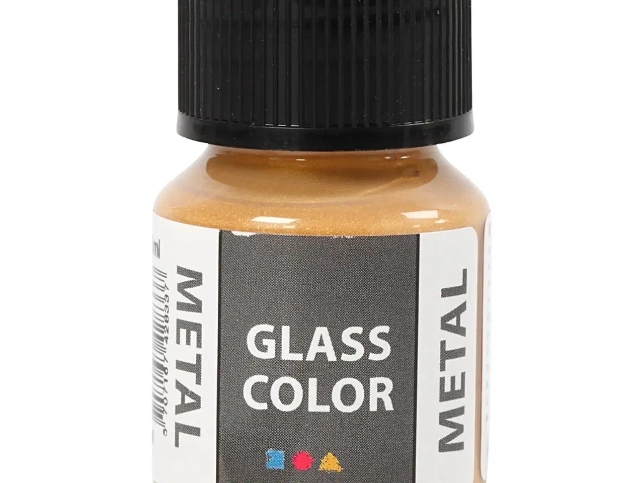 Billede 1 - Glass Color Metal Maling - Guld, 30ml, Metallic Effekt
