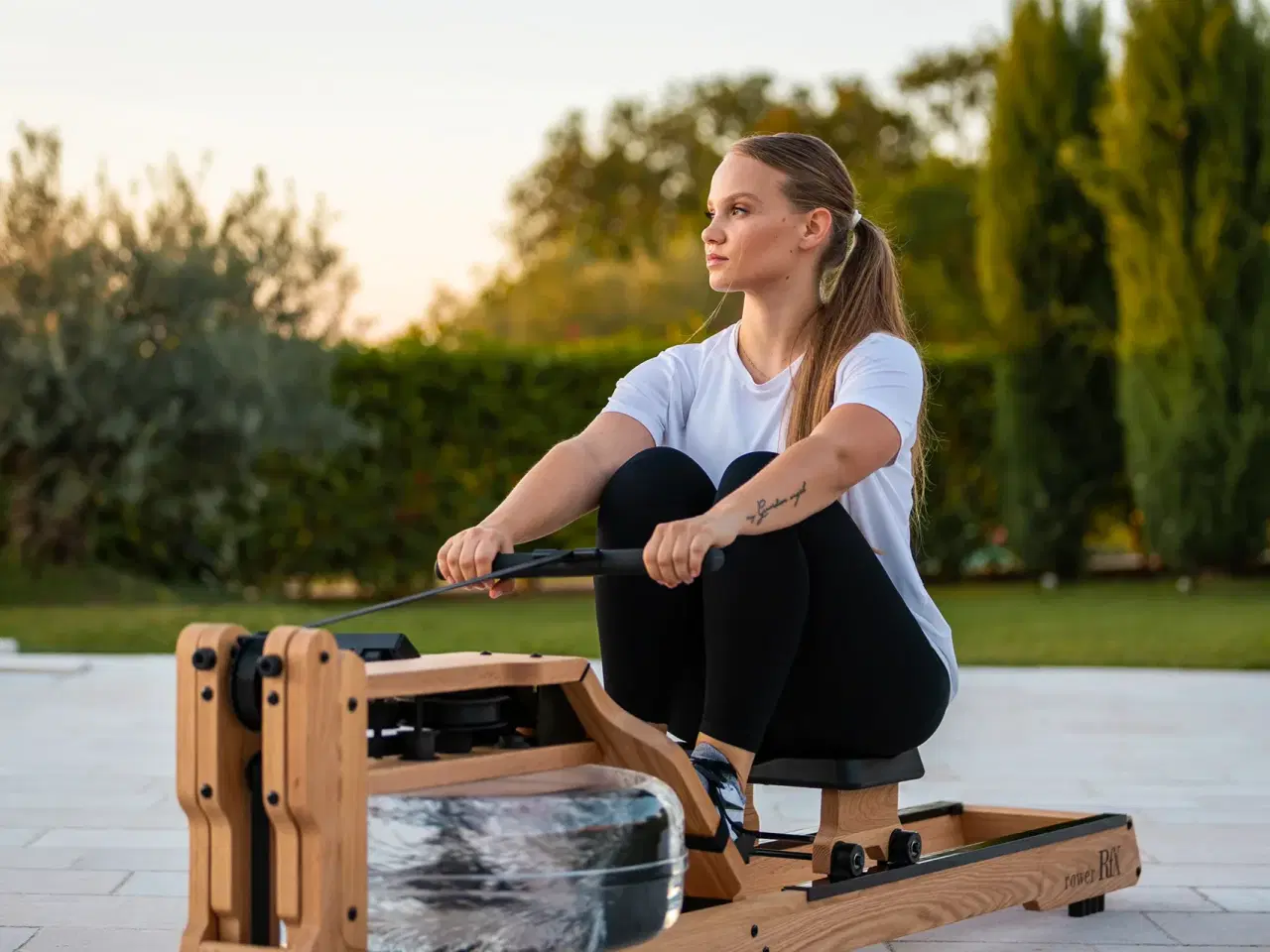 Billede 2 - Water Rower Romaskine i massiv egetræ