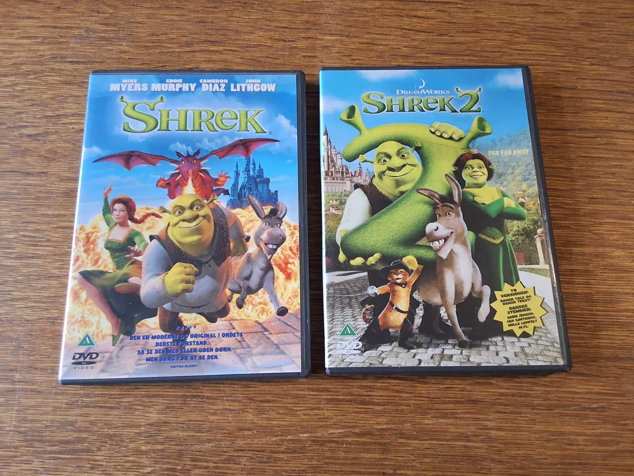 Billede 1 - SHREK + SHREK 2 DVD-animeret familiefilm. 