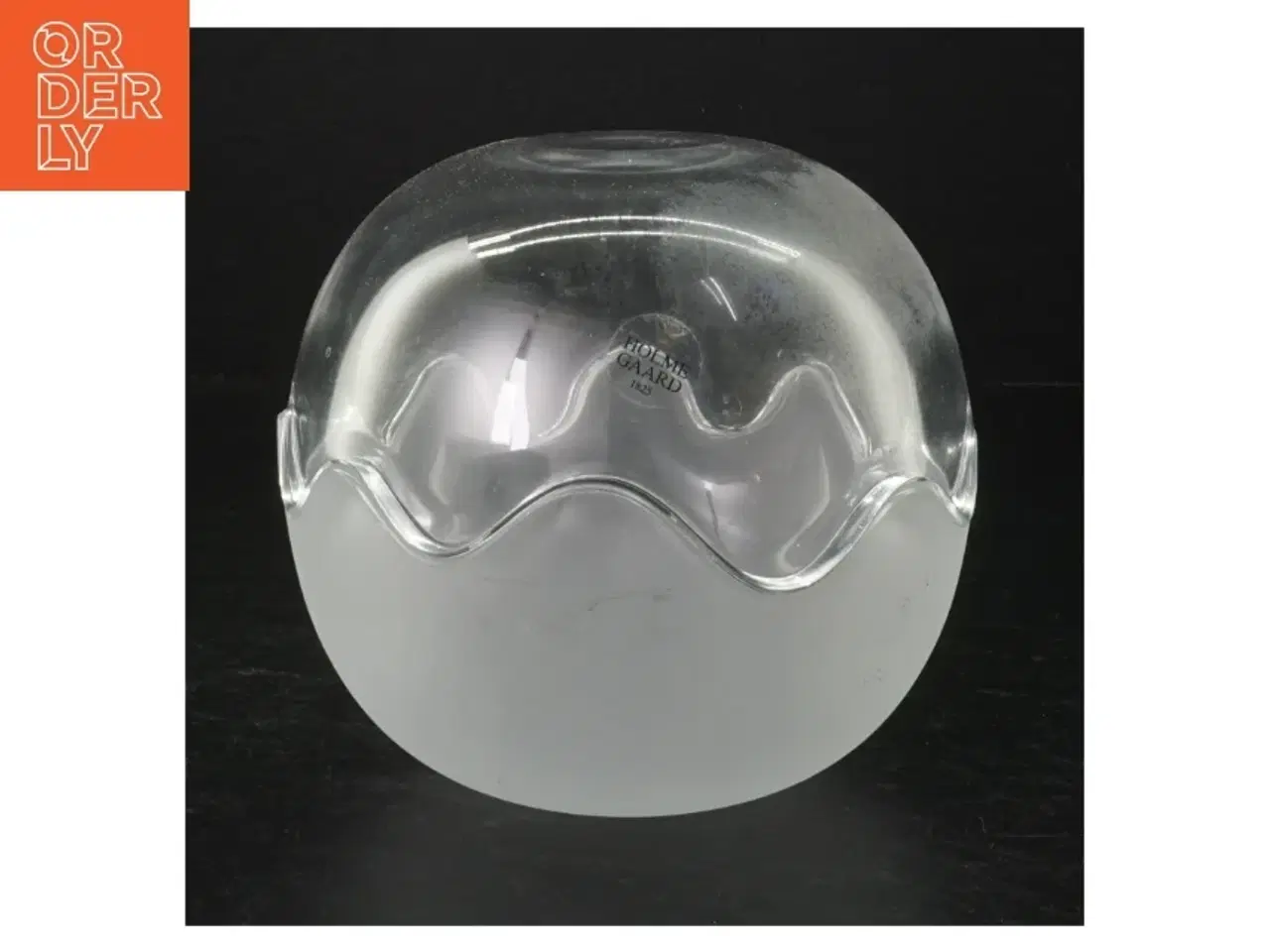 Billede 1 - Glas bonbonniere fra Holmegaard (str. Ø. 14 cm)
