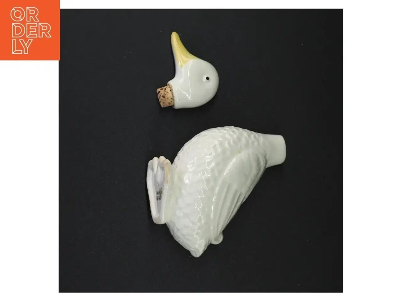 Billede 3 - Porcelæns ande flaske med prop