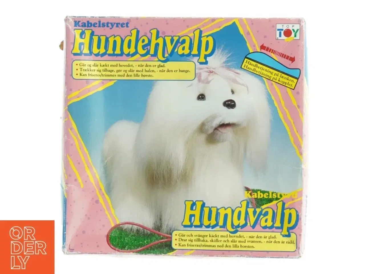 Billede 1 - Vintage kabelstyret Hundehvalp fra Top Toy (str. 23 x 23 cm)