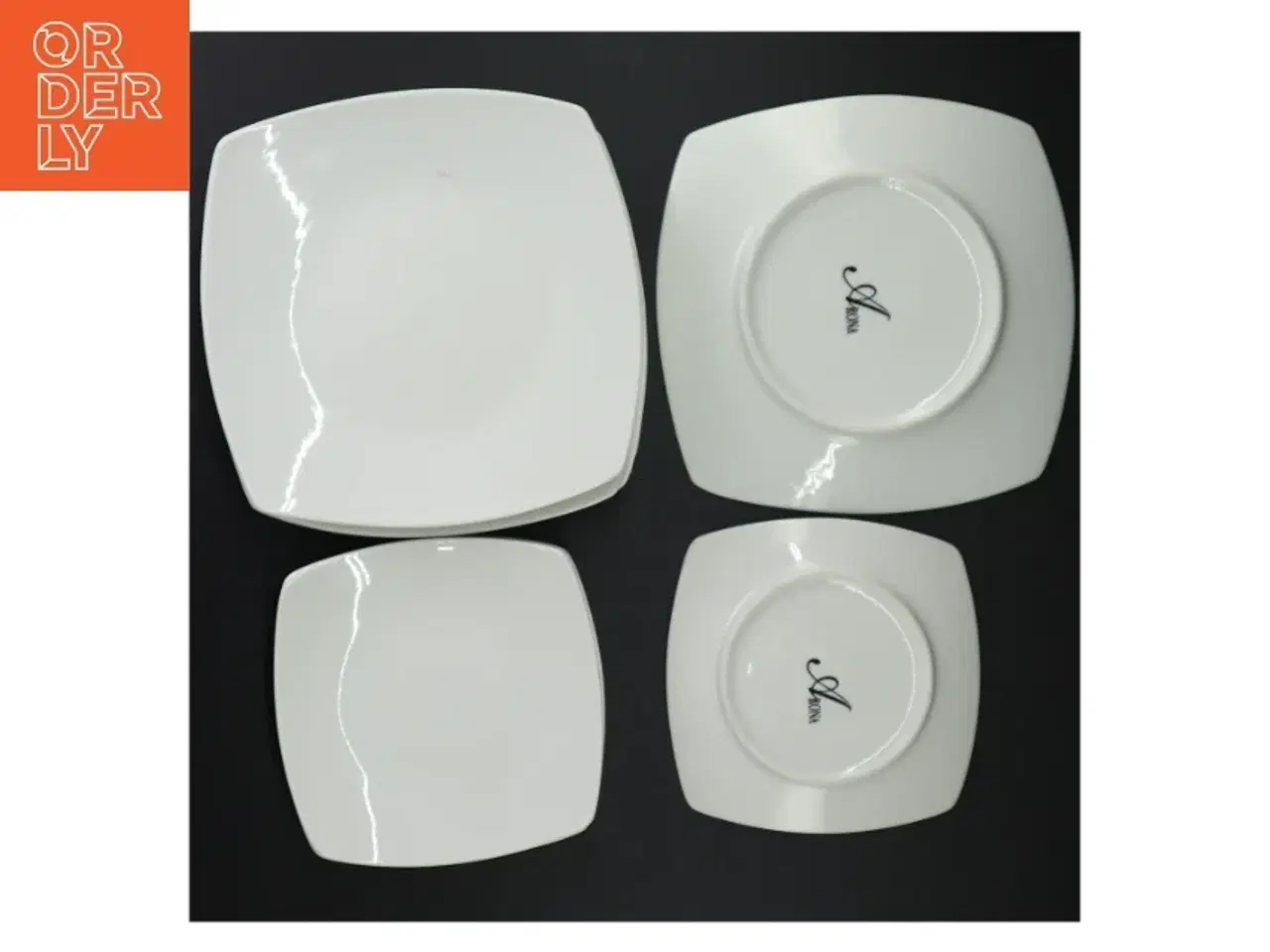 Billede 3 - Tallerkener fra Arona (str. 19 x 19 cm og 14 x 14 cm)