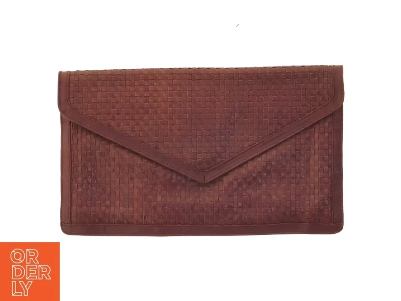 Billede 1 - Flet Læder Clutch Taske(str. 29 x 17 cm)