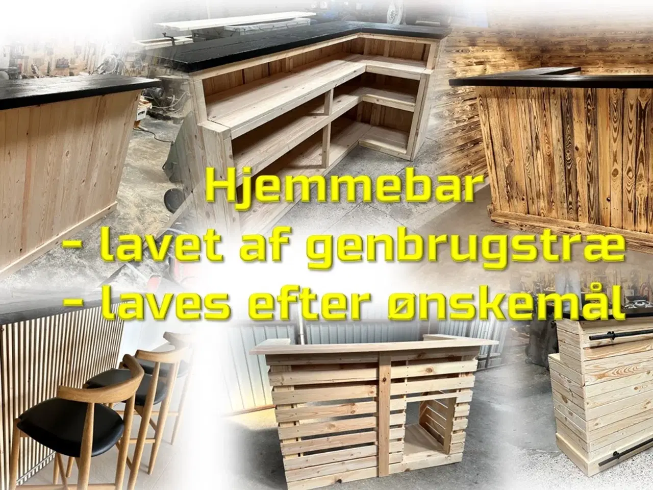 Billede 1 - Hjemmebar lavet af genbrugstræ