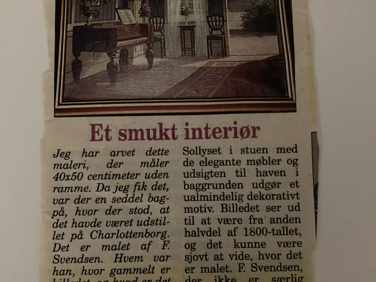 Billede 5 - Maleri F W Svendsen 