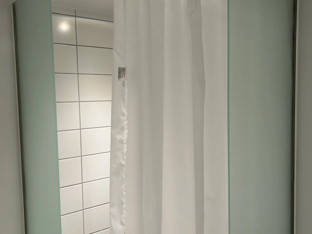 Billede 1 - Kvalitets brusebadsforhæng hvidt mål 180x220 cm