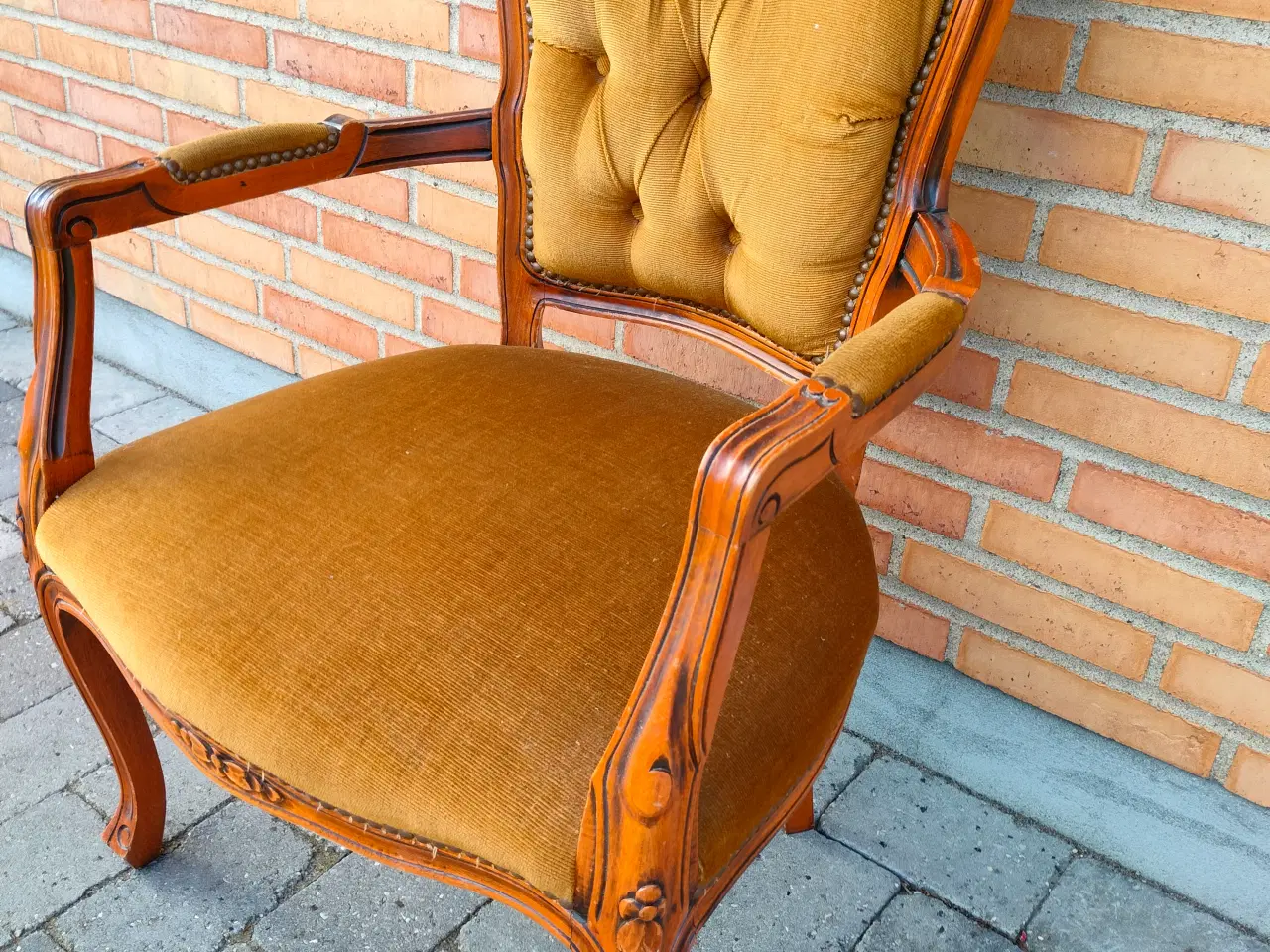 Billede 2 - Fin gamel stol i Rokoko stil sælges
