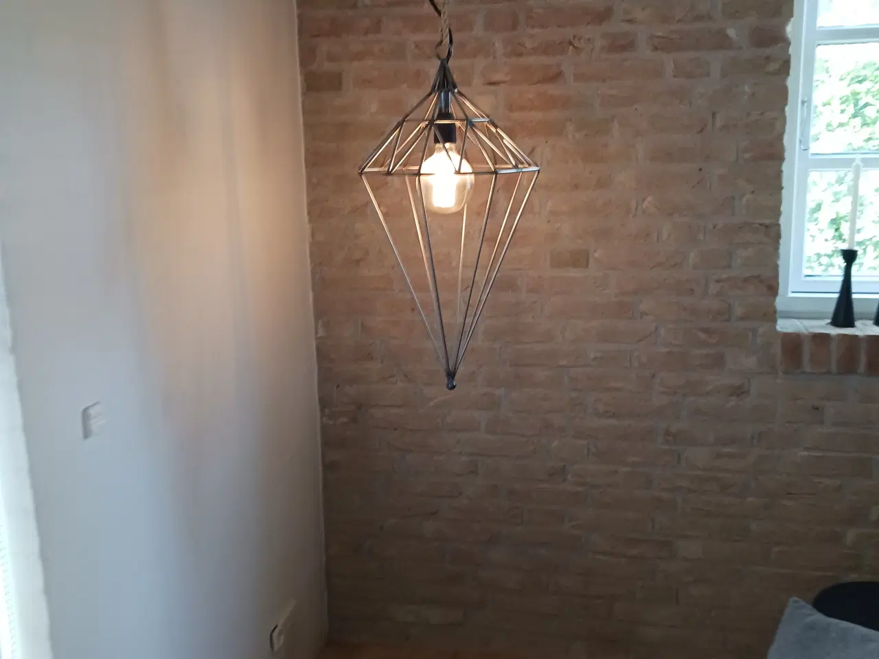 Billede 2 - Hygge lampe med glødepære.
