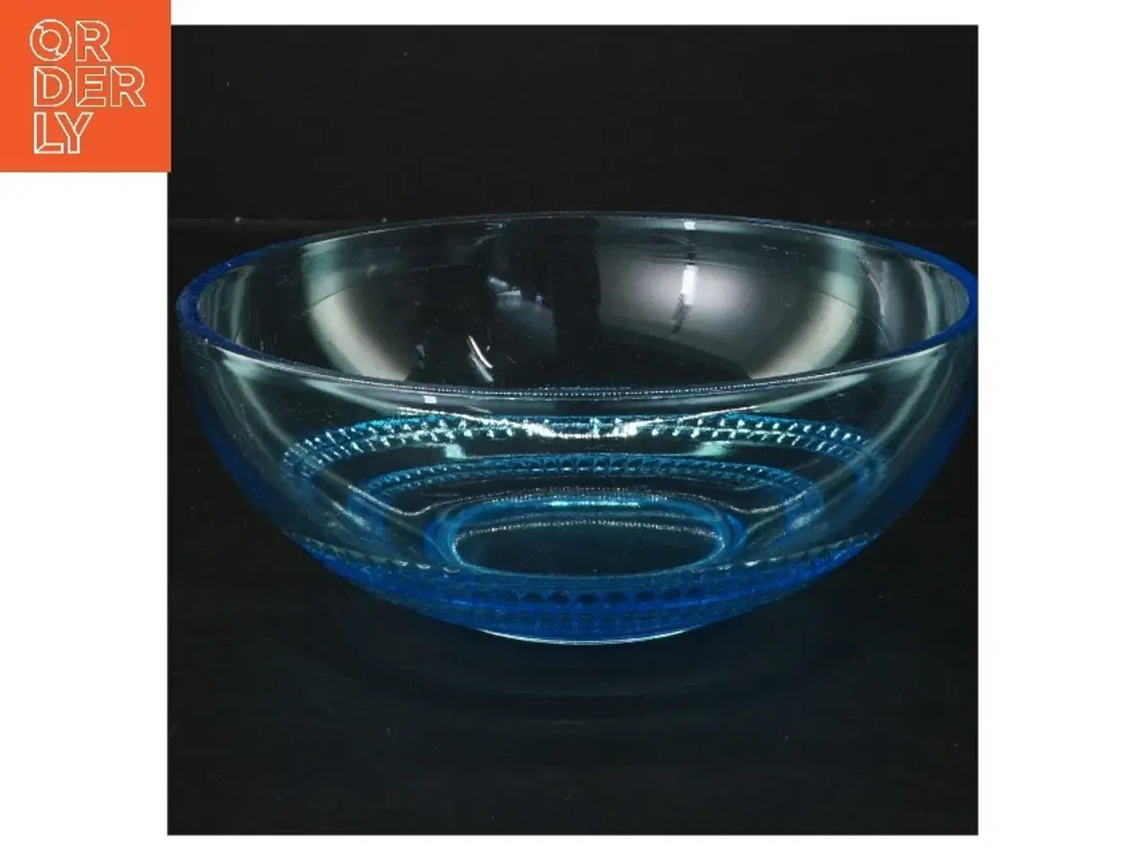 Billede 1 - Blå glasskål Ø 18 cm (str. Ø 18 cm)