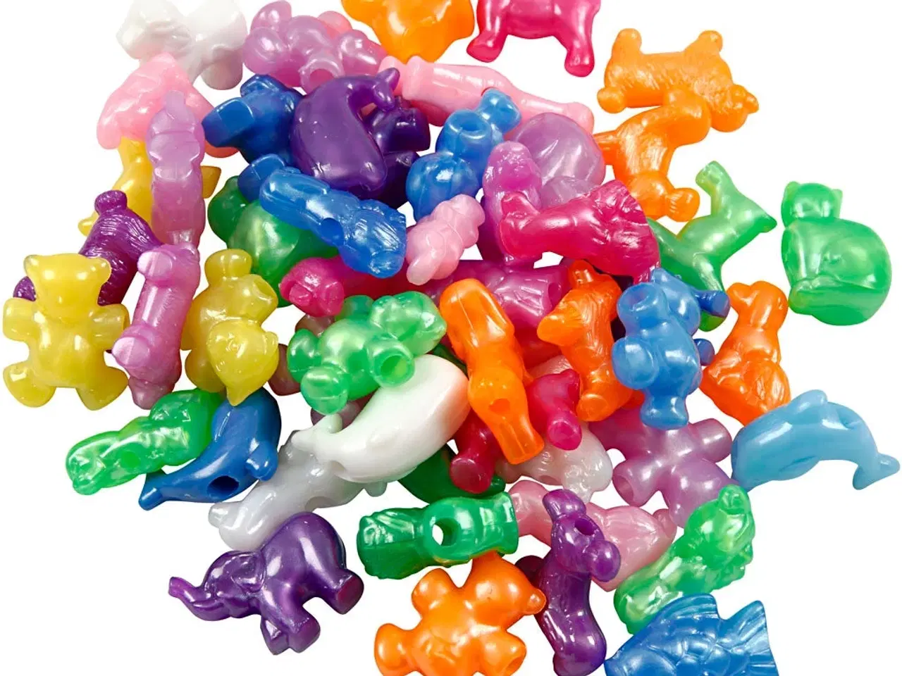 Billede 1 - Figurperler, str. 25 mm, hulstr. 4 mm, 125ml/ 1 pk.