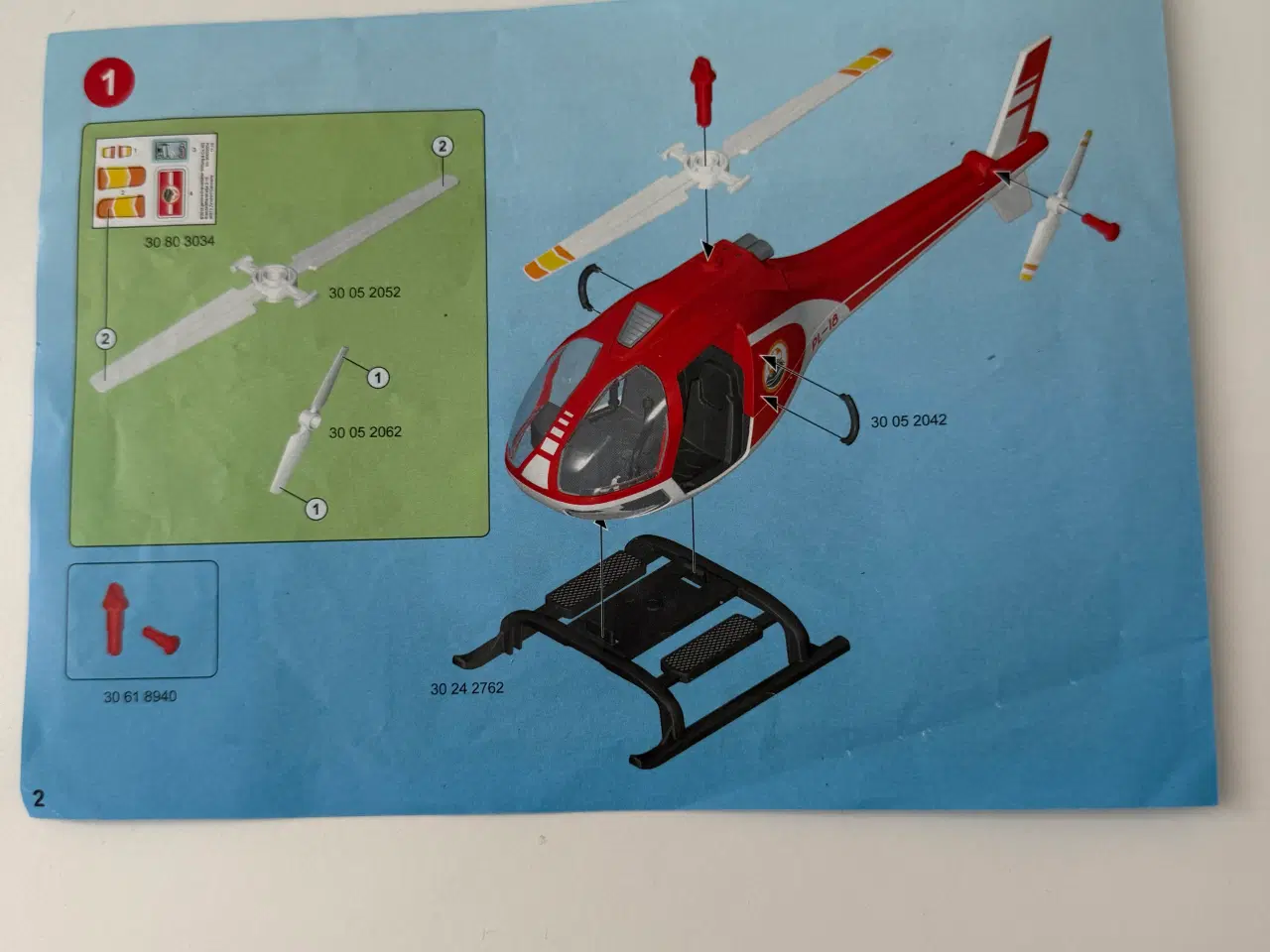 Billede 6 - Playmobil 9127 redningshelikopter, 3 figurer og ti