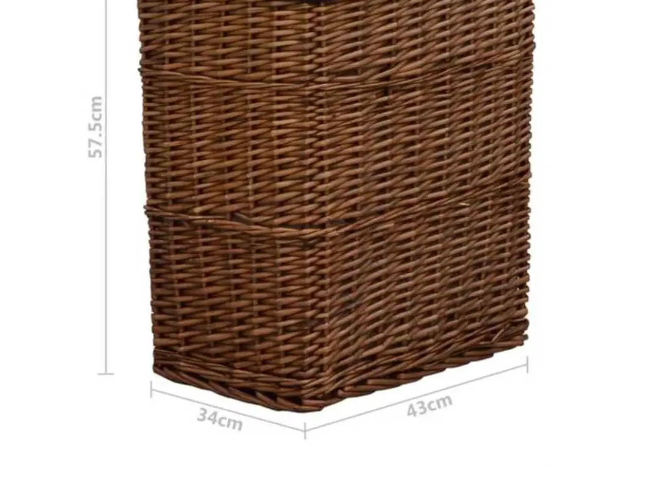 Billede 5 - Vasketøjskurv i mørkt pil